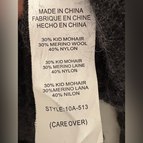 Cozy Charcoal Button-Up Cardigan High/Low - Picture 4 of 8